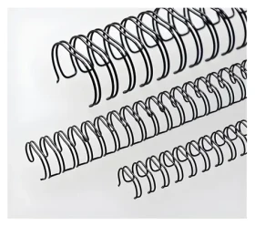 EuroSupplies Kovové chrbty (3:1") 14,3 mm čierne / Viazacie chrbty / pre 101-120 listov 80 g papiera / 50 ks