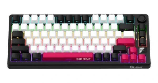 LORGAR KBP7075W (CZSK) čierna/červená / bezdrôtová herná klávesnica 75% / CZSK / 2.4GHz / BT 5.0 / RGB (LRG-KBP7075W-BK-CS)