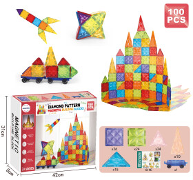 Mamido Mamido Magnetická stavebnica 100 dielikov Diamantový vzor MT1162