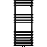 CERANO - Kúpeľňový radiátor Luigi - stredové pripojenie 50mm/bočné - 545W - čierna matná - 1200x500 mm CER-429694