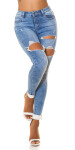 Sexy Highwaist destroyed look Skinny Jeans denimblue 36