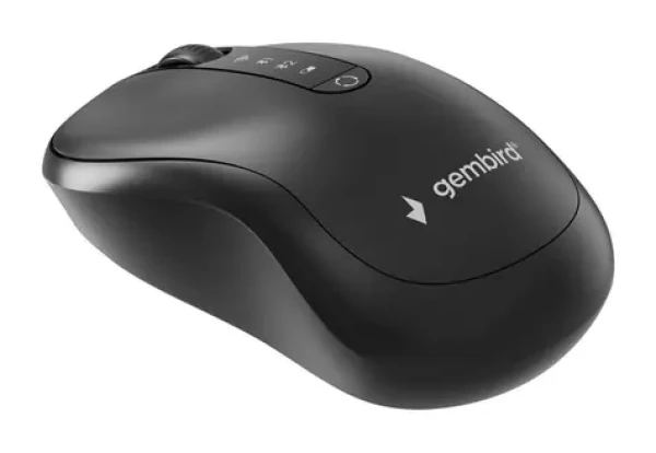Gembird MUSW2-4B-01 čierna / Bezdrôtová optická myš / Dual-mode / 4 tlačidlá (MUSW2-4B-01)