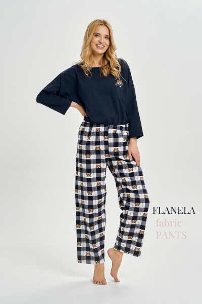 Pyžamo Taro Astrid 3441 s dlhými rukávmi, veľkosti S–XL, Z26 tmavě modrá L