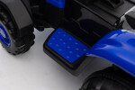 Mamido Mamido Detský elektrický traktor s vlečkou 12V 7Ah EVA kolesá ECO koža modrý