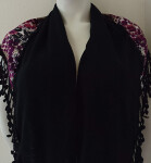 Dámska šatka Evi 444 čierna a fialová - FPrice UNI