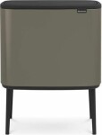 Brabantia Bo Touch Odpadkový kôš na triedený odpad 3 x 11 L strieborná / 54 x 68 x 31.2 cm (316043)