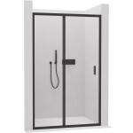 CERANO - Sprchové posuvné dvere Varone LINE Ľ/P - 6 mm - čierna matná, transparentné sklo - 90x195 CER-478081