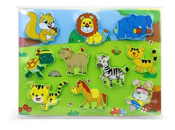 Drevené puzzle zvieratká