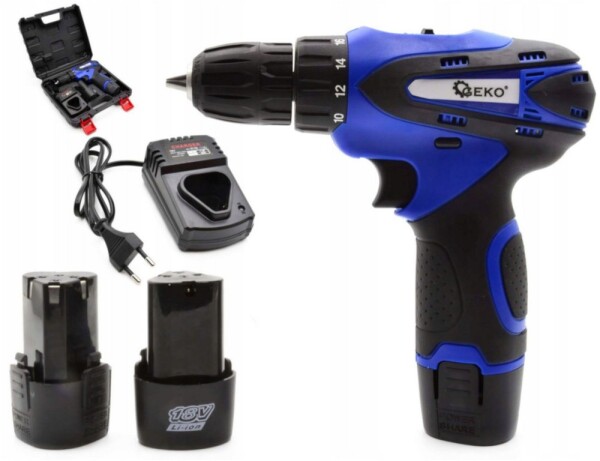 Geko Aku Vrtací šroubovák 18V Li-Ion 2xAKU (5)