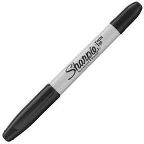 Sharpie Twin Tip čierna / Permanentný popisovač / obojstranný / kužeľový hrot (S0811100)