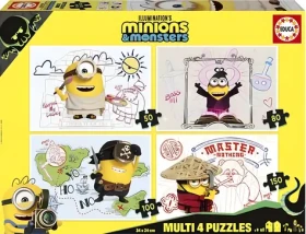 Educa Puzzle Mimoni a monštrá 4v1