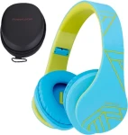 PowerLocus P2 Kids Blue/Green / Detské bezdrôtové slúchadlá s mikrofónom / Bluetooth 5.3 (pwl-p2kids-blueg)