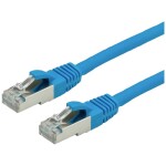 Value 21.99.1284 RJ45 sieťové káble, prepojovacie káble CAT 6 S/FTP 10.00 m modrá dvojžilový tienený, bez halogénov, samozhášavý 1 ks; 21.99.1284