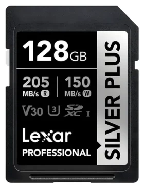 Lexar Professional SILVER PLUS SDXC 128GB / Pamäťová karta / čítanie: 205 MB/s / zápis: 150 MB/s / UHS-I / V30 (LSDSIPL128G-BNNNG)