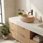 REA - Umývadlo na dosku Mika Light Terracotta REA-U7348