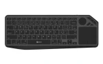 C-tech WLTK-02 čierna / Bezdrôtová klávesnica s touchpadom / Bluetooth 5.0 / 2.4 GHz / USB-C (WLTK-02)
