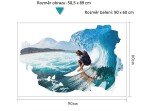 Veselá Stena Samolepka Surfer na vlne