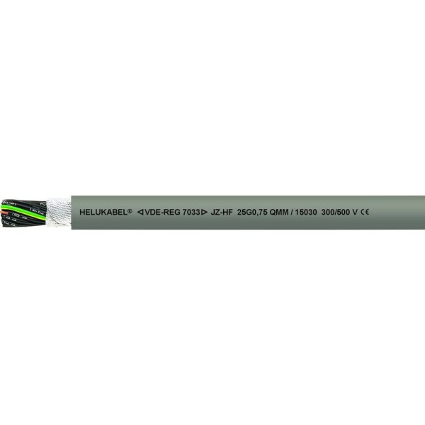 HELU 15007-1000 vedenie ťažnej reťaze JZ-HF 12 G 0.5 mm² sivá 1000 m; 15007-1000