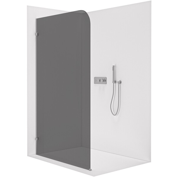 CERANO - Sprchová zástena Walk-in Orbis Ľ/P - 8 mm - chróm, grafitové sklo - 100x200 CER-978741