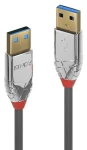 Lindy Cromo Line USB-A - USB-A sivá / Kábel / USB 3.0 / 5 Gbit/s / 5 m (36629)