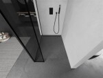 MEXEN/S - Kioto Sprchová zástena WALK-IN 110 x 40, čierny vzor, čierna 800-110-212-70-70-040
