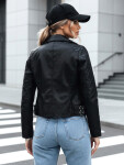 Dámska kožená bunda ERIETA black FashionStreet TY4197 M