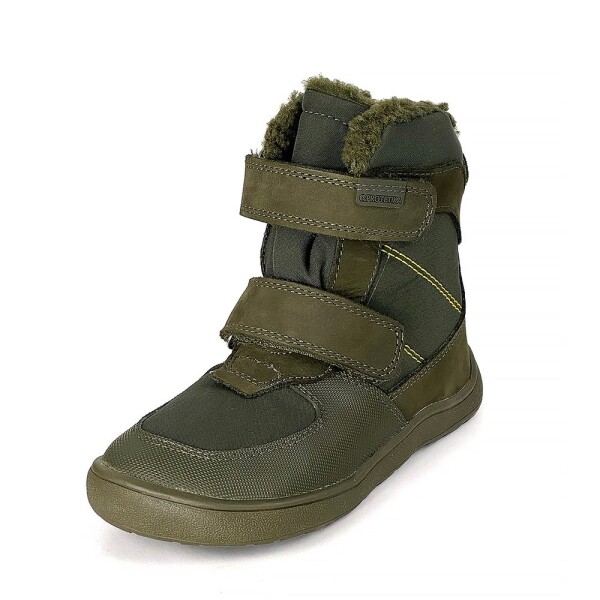 Chlapčenské zimné barefoot topánky PRO-tex LENO KHAKI - 32