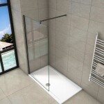 H K - PURE BLACK F1 90 Sprchová zástena WALK IN 90x200 8 mm sklo PUREBLACKF190