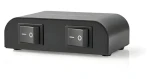 Nedis Prepínač reproduktorov čierny / 2 kanály / Impedancia 4-16 ? / Max. 150 W / Hliník (ASWI2612BK)