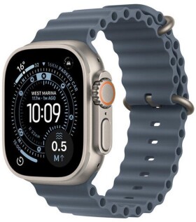 Apple Apple Watch Ultra 3 49 mm Ocean Band nerusejosa terauda / zila - Viedpulkstenis Ultra 3 MEWH4ET/A (195950608762)