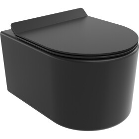 MEXEN/S - Sofia Závesná WC misa Rimless Tornado vrátane sedátka s slow slim, duroplast, čierna mat 30540185T