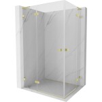 MEXEN/S - Lunar L Duo sprchovací kút dvere krídlové 115 x 95, transparent, zlato kefovaná 834L-115L-095P-55-00