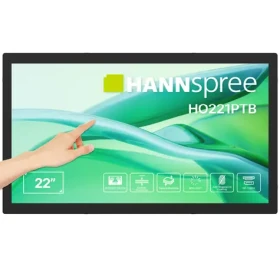 21,45" Hannspree HO221PTB čierna / Monitor / Dotykový / Full HD 1920x1080 / VGA + HDMI + USB / 600 cd/m2 (HO221PTB)