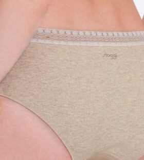 Dámske nohavičky GO Ribbed R Hipster C2P - GRAY - sv. béžová M013 - SLOGGI GRAY XL