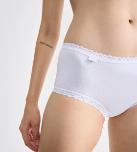 Dámské kalhoty Sloggi 24/7 Cotton Lace Midi bílé Barva: WHITE, Velikost: 46