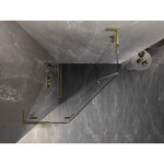 MEXEN/S - Lunar L sprchový kút päťboký krídlový ľavá 80 x 80, transparent, zlato 831L-080L-080P-50-00-L