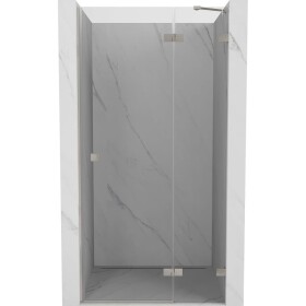 MEXEN/S - Lunar sprchové dvere krídlové pravé 120, transparent, nikel kartáčovaný 834-120-000-97-00-P