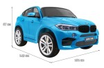 Mamido Elektrické autíčko BMW X6 M dvojmiestne XXL lakované modré