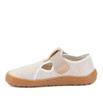 Dievčenské plátené barefoot prezuvky CANVAS T-BAR GOLD SHINE Froddo G1700439-3 - 34