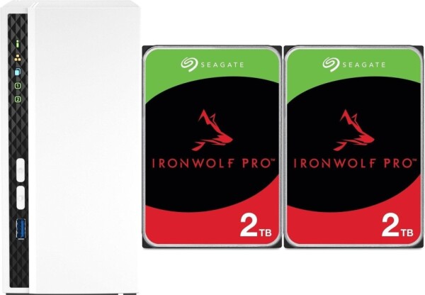 Qnap TS-233 + 2x Seagate IronWolf 2TB (ST2000VN003)