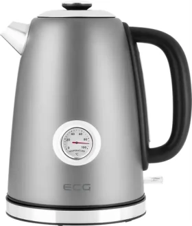 ECG RK 1700 Magnifica Antracito strieborná / rýchlovarná kanvica / 2200W / 1.7 L / nerez a plast (100001831805)