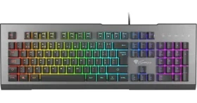Genesis Rhod 500 RGB čierna, strieborná / Herná klávesnica / RGB podsvietenie / 104 kláves / drôtová (NKG-1622)