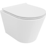 MEXEN/S - Rico Závesná WC misa Rimless Tornado vrátane sedátka s slow slim, duroplast, biela lesk 30720500T