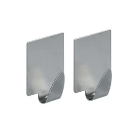Spirella METAL hranatý samolepiaci háčik 2 ks nerezová oceľ / 35 x 53 mm (7610583109828)