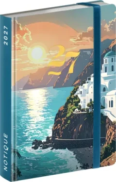 NOTIQUE Riviera 2027 / Vreckový diár / týždenný / anglické kalendárium / 9,8 × 14,5 cm