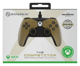 Hyperkin Competitor zlato-čierna / Ovládač / Xbox Series X/S, Xbox One, PC / drôtový / USB-C / Hall senzor (M01638-GD)