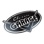 Veselá Stena Drevená nástenná dekorácia Classic garage čierne
