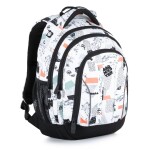Školský batoh Bagmaster Supernova 21 A White/black/orange/green