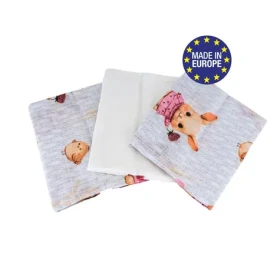 Bomimi Plienky bavlna Premium 140 g/m2 potlač, 80x70, 3ks, ZAJAČIK-RUŽOVÁ (BO2215PIK027)