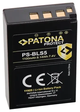 Patona BLS5 Protect / Batéria pre fotoaparát Olympus / 1100mAh / Li- ION (PT11925)